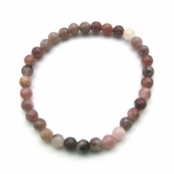 Kugel-Armband Lepidolith-Quarz 6 mm