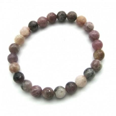 Kugel-Armband Lepidolith-Quarz 8 mm