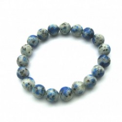 Kugel-Armband Azurit in Gneis K2-Stein 10 mm