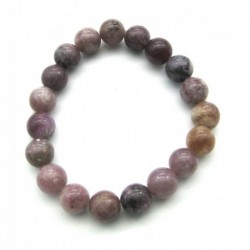 Kugel-Armband Lepidolith-Quarz 10 mm