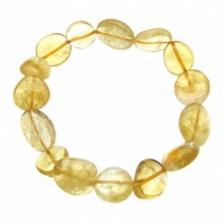 Nugget-Armband kleine Steine flach Citrin (erhitzt) 10-12 mm