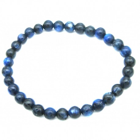 Kugel-Armband Disthen blau 6 mm