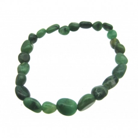 Nugget-Armband kleine Steine Budstone (Grünschiefer) 6-8 mm