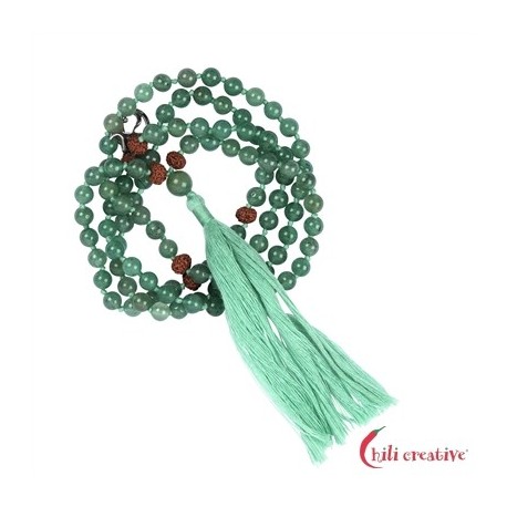 Mala Grünquarz Anahata (Herz-Chakra) 6 mm