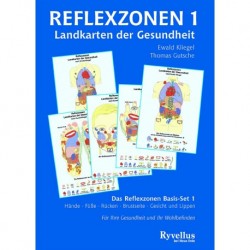 Kliegel, Ewald: Reflexzonentafeln Set 1 (Hände, Füße, Rücken, Brust & Gesicht mit Begleitheft)