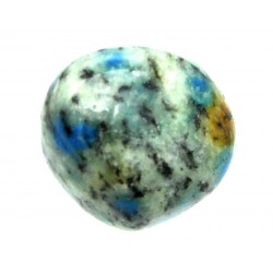 Trommelstein Azurit in Granit K2-Stein 1 Stück