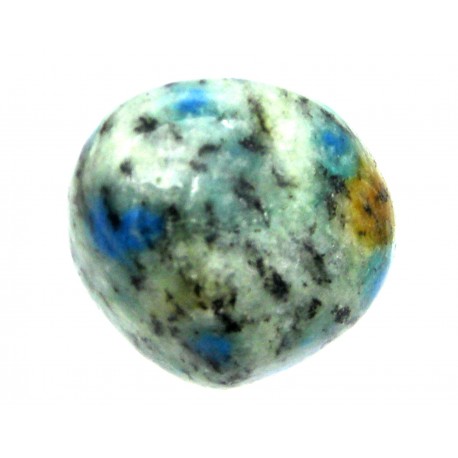 Trommelstein Azurit in Granit K2-Stein 1 Stück