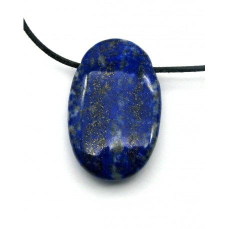 Linsenstein Lapislazuli gebohrt