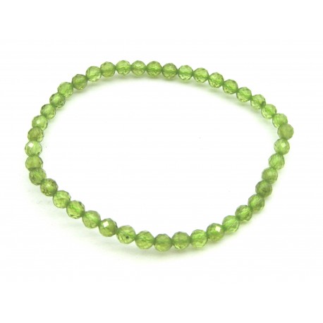 Kugel-Armband Peridot facettiert 4 mm