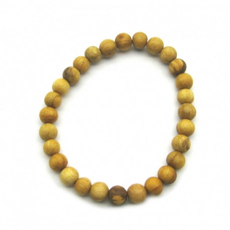 Kugel-Armband Holz Palo Santo 6 mm 14 - 15 cm lang