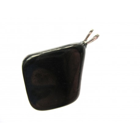 Trommelstein-Anhänger Schungit 925er Silber