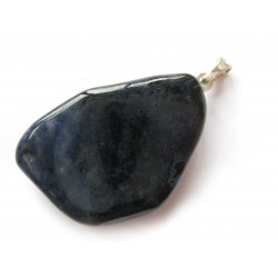 Trommelstein-Anhänger Dumortieritquarz 925er Silber