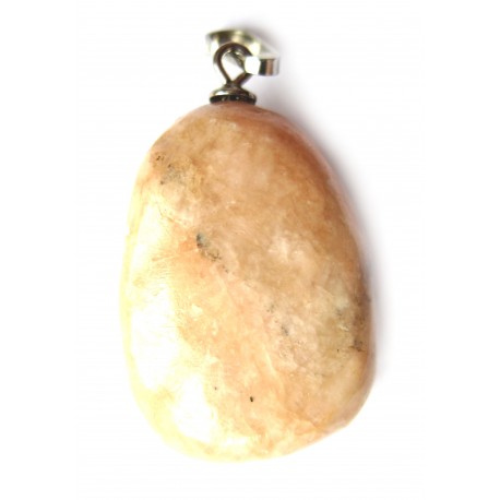 Trommelstein-Anhänger Baryt 925er Silberöse