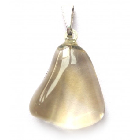 Trommelstein-Anhänger Citrin natur 925er Silber