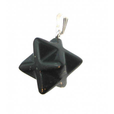 Merkaba Schungit 2 cm mit Öse