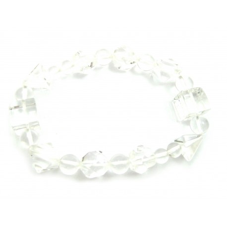 Armband platonische Körper Bergkristall 6-12 mm