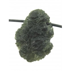 Moldavit Rohstein gebohrt 2,5 cm