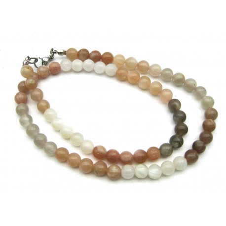 Kugel-Kette Mondstein 6/45