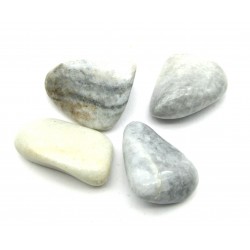 Trommelsteine Aragonit-Calcit weiß VE 100 g