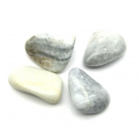 Trommelsteine Aragonit-Calcit weiß VE 100 g