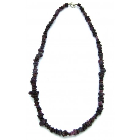 Splitterkette Rubin 45 cm mit 925er Silber-Verschluß