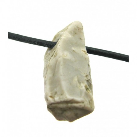 Anhänger Rohstein gebohrt Flint Feuerstein 2 cm