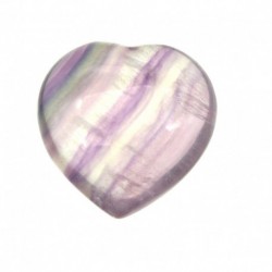 Herz Fluorit mit lila 25 mm