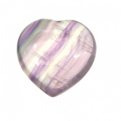 Herz Fluorit mit lila 25 mm