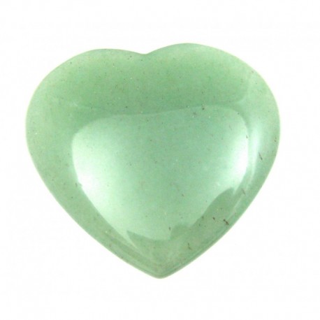 Herz 38 mm Grünquarz extraflach