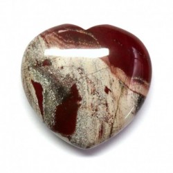 Herz Jaspis rot-beige 38 mm