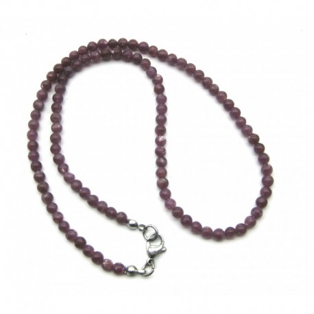 Kugel-Kette Lepidolith 4 mm 45 cm lang