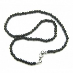 Kugel-Kette Obsidian Gold 4 mm 45 cm lang