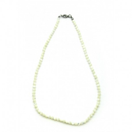 Kugel-Kette Perlmutt weiß 4 mm 45 cm lang