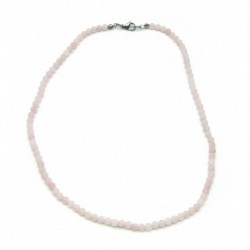 Kugel-Kette Rosenquarz matt 4 mm 45 cm lang