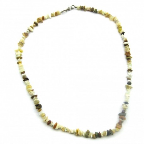 Splitter-Kette Opal hell mit leichtem Farbschiller 45 cm