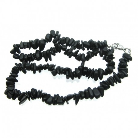 Splitter-Kette Schungit (Steinkohle) 45 cm