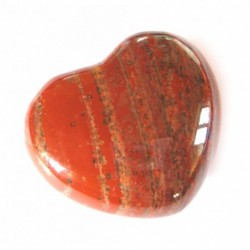 Herz bauchig Jaspis rot gebändert 45 x 40 x 25 mm