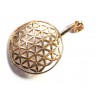 Donut-Halter Blume des Lebens 40 mm Silber rosévergoldet
