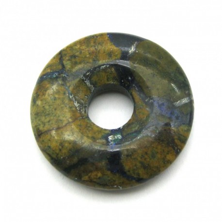 Donut Azurit-Malachit in Matrix AB stabilisiert 30 mm