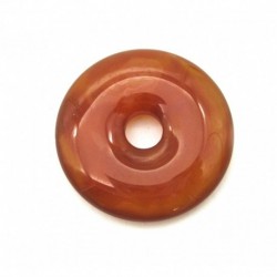 Donut Achat rotbraun gefärbt 30 mm