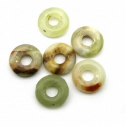 Donut Aragonit-Calcit grün teils mit braun 15 mm VE 6 Stück