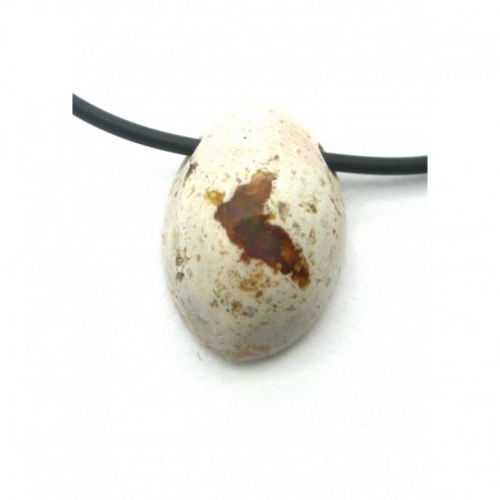 Cabochon gebohrt Feueropal in Matrix 1.4-1.6 cm