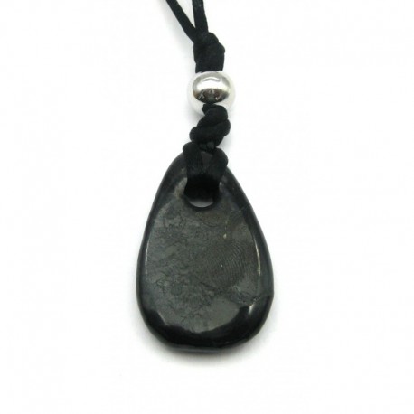 Kraftstein-Anhänger Schungit (Steinkohle) 3,5 - 4 cm