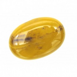 Linsenstein Mookait ockergelb 3x4,5 cm