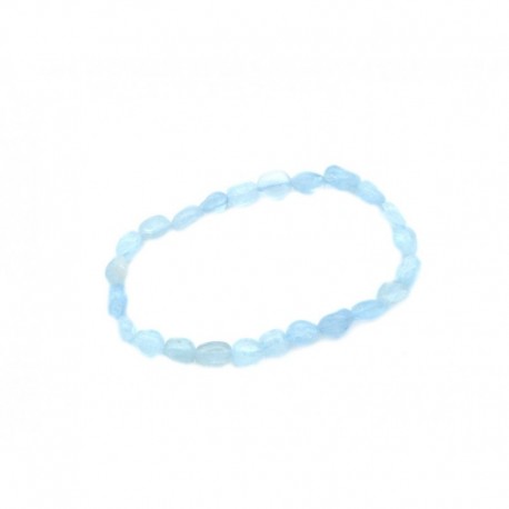Nugget-Armband kleine Steine Aquamarin 6-8 mm