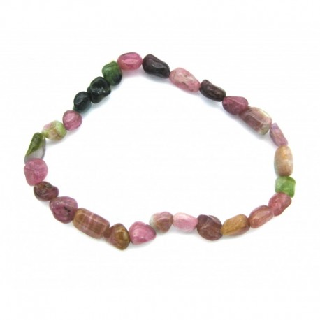 Nugget-Armband kleine Steine Turmalin bunt 5-7 mm