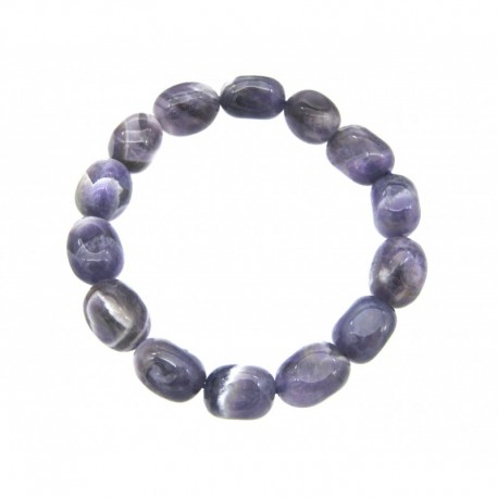 Nugget-Armband kleine Steine Amethystquarz 10-12 mm