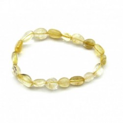 Nugget-Armband kleine Steine Citrin (erhitzt) 8-10 mm
