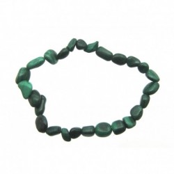 Nugget-Armband kleine Steine Malachit stabilisiert 6-8 mm