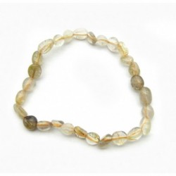 Nugget-Armband kleine Steine Rutilquarz 6-8 mm